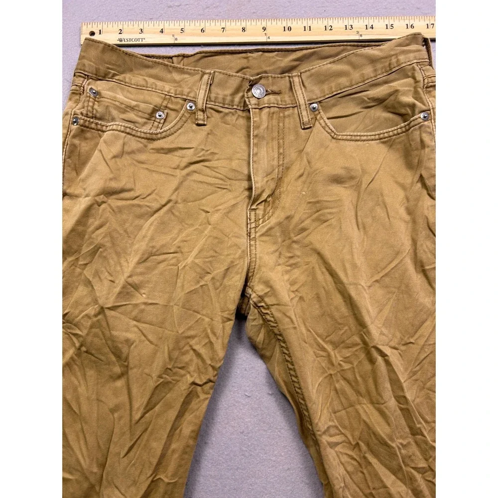 Levis 514 Straight Fit Cotton Twill Tan Khaki 32x30 Mens
